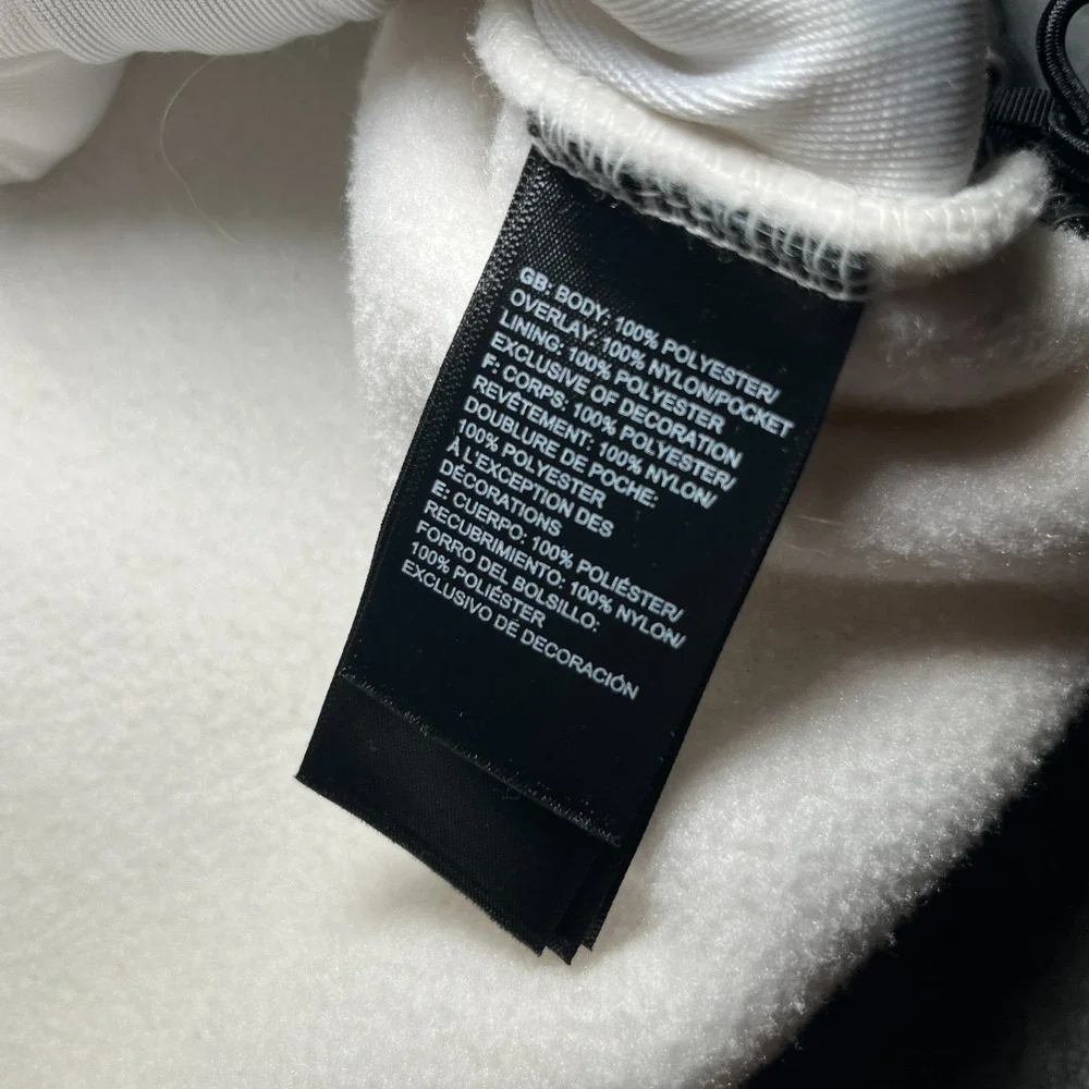 The North Face Denali Jacket Mens XL White Black Full Zip Gorpcore Hiking Fleece